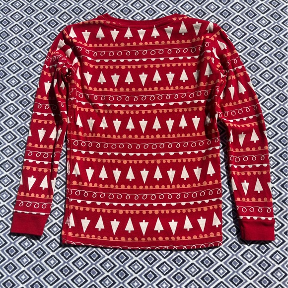 Primary "Tinsel Trees" Holiday Long-Sleeve Pajama Top and Pants, Size 6-7, VGUC - Picture 3 of 10